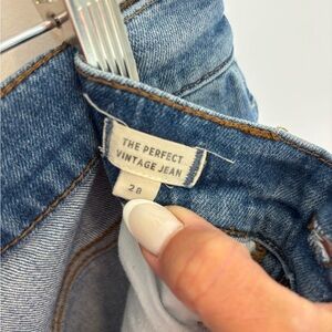Madewell 'The Perfect Vintage Jean' - size 28 Blue
